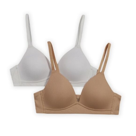 Girls' Pull Over T-Shirt Bras, 2 Pack - Picture 2 of 7